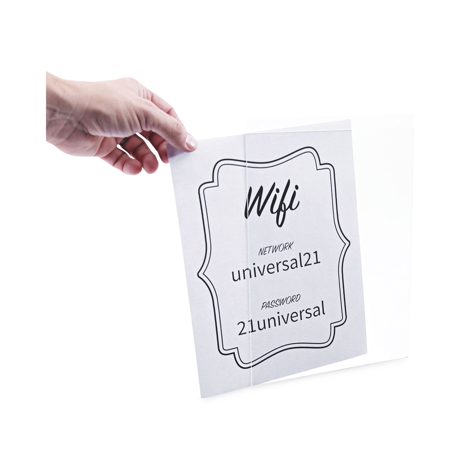 wall-mount-sign-holder-85-x-11-vertical-clear_unv76882 - 6