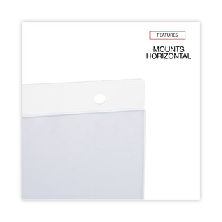 Wall Mount Sign Holder, 11 x 8.5, Horizontal, Clear, 2/Pack