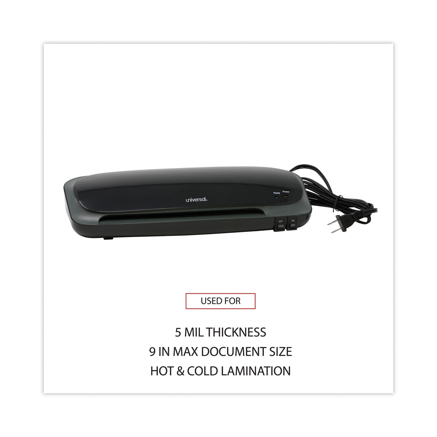 deluxe-desktop-laminator-two-rollers-9-max-document-width-5-mil-max-document-thickness_unv84600 - 3