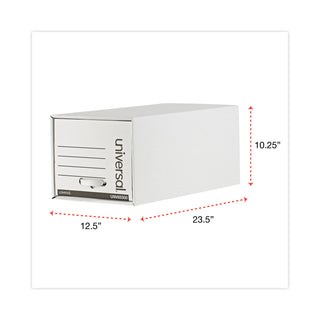 Heavy-Duty Storage Drawers, Letter Files, 14" x 25.5" x 11.5", White, 6/Carton - 