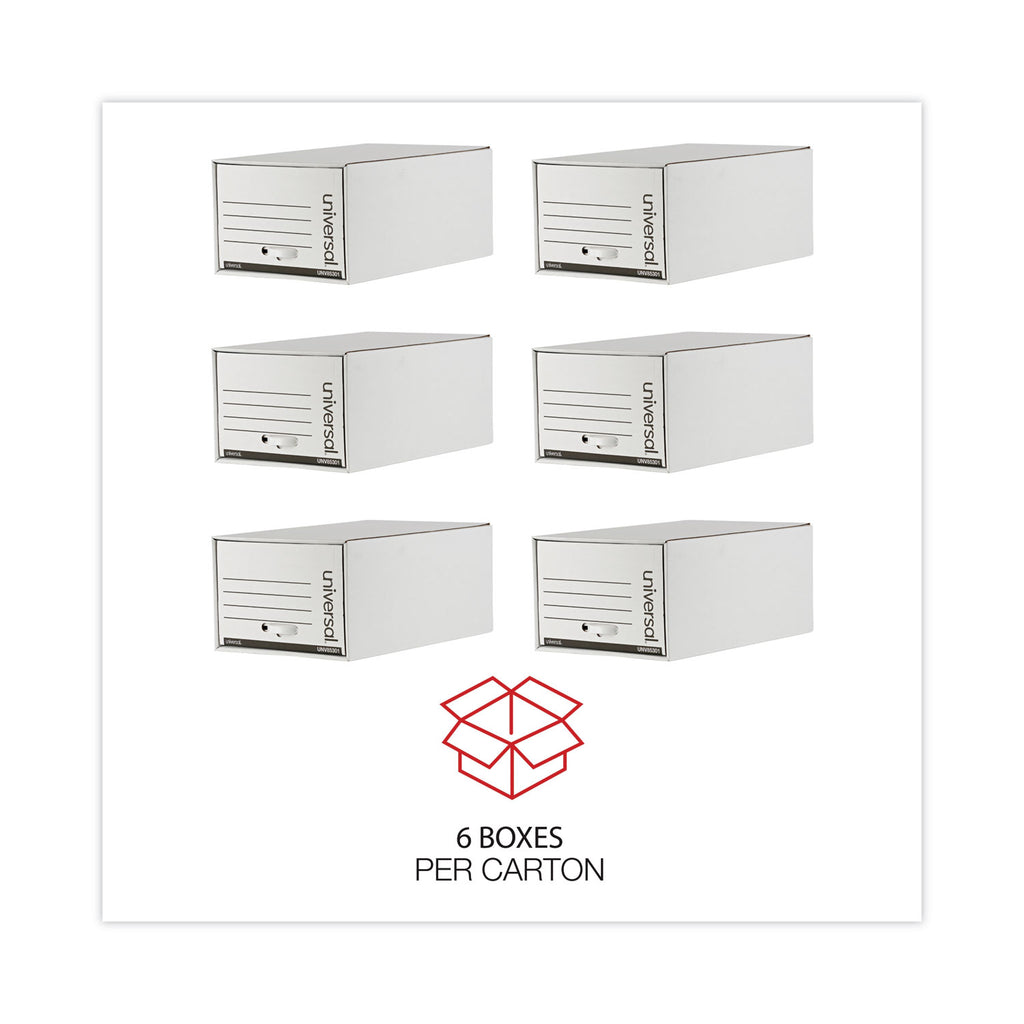 Heavy-Duty Storage Drawers, Legal Files, 17.25" x 25.5" x 11.5", White, 6/Carton - 
