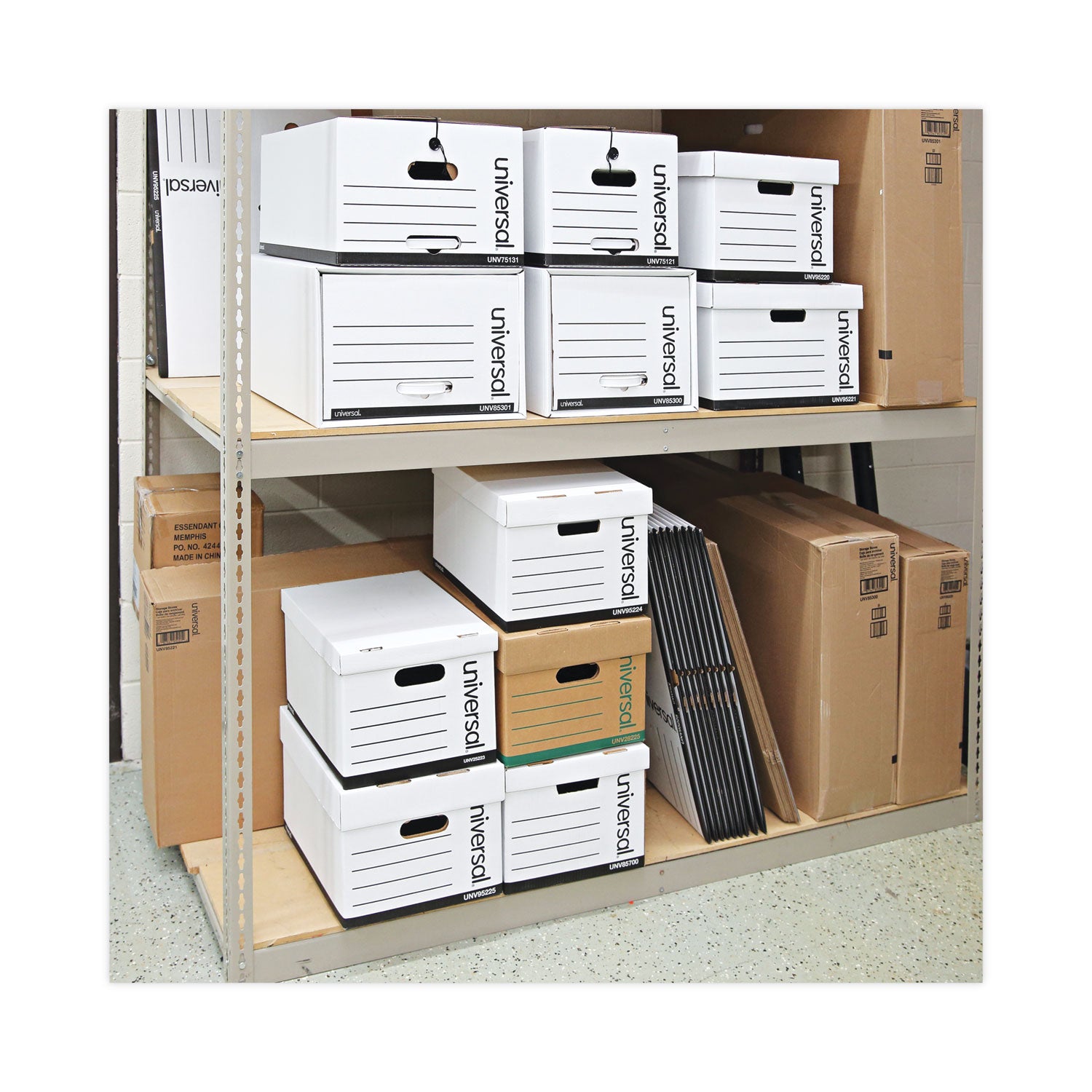 Medium-Duty Lift-Off Lid Boxes, Letter/Legal Files, 12" x 15" x 10", White, 12/Carton - 