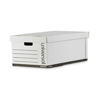 Medium-Duty Easy Assembly Storage Box, Legal Files, White, 12/Carton - 