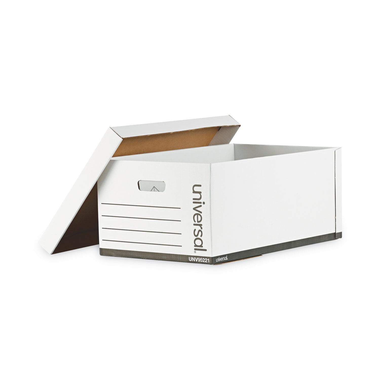 Medium-Duty Easy Assembly Storage Box, Legal Files, White, 12/Carton - 