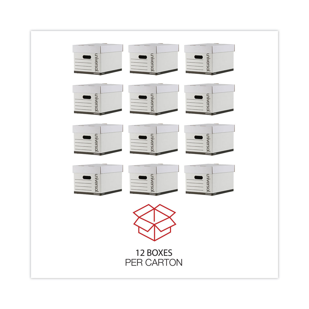 Professional-Grade Heavy-Duty Storage Boxes, Letter/Legal Files, White, 12/Carton - 
