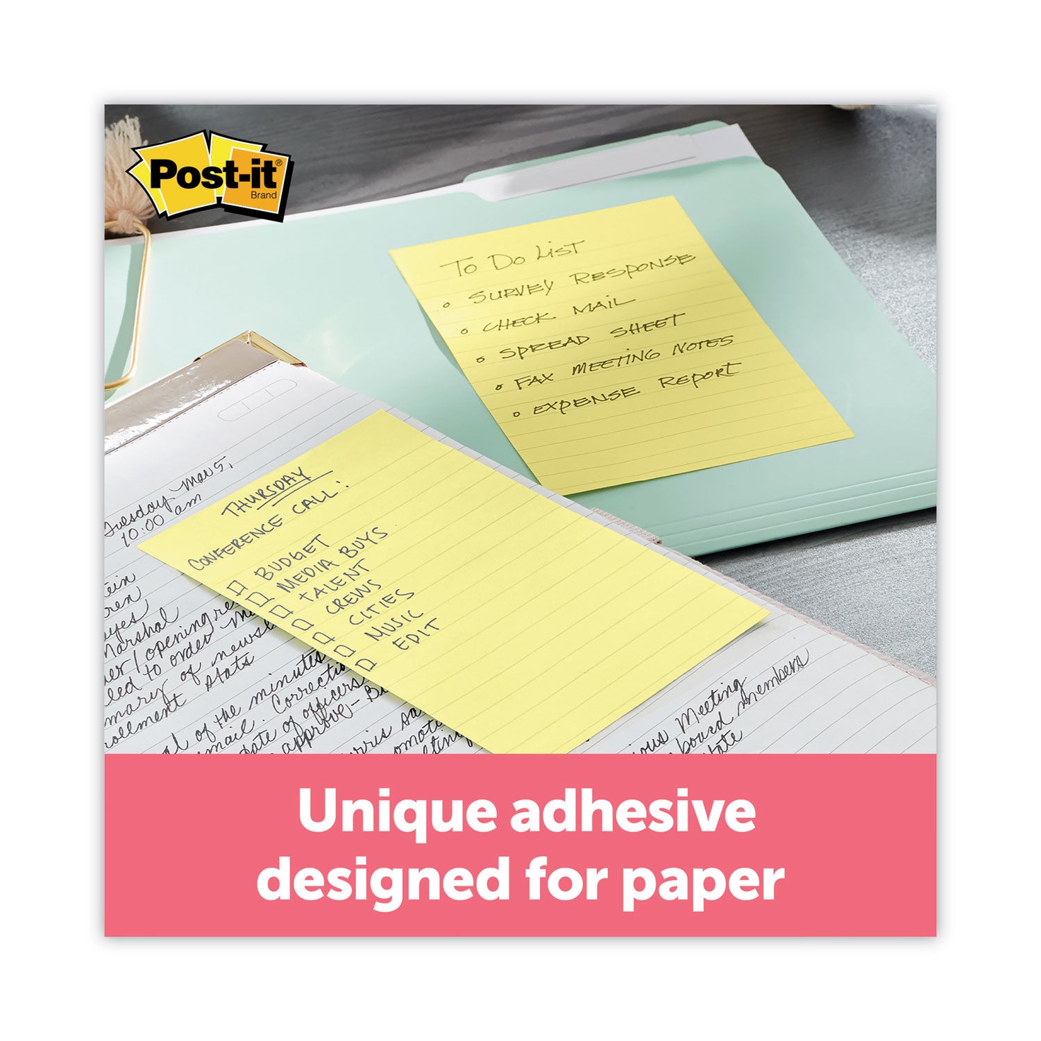 Original Recycled Note Pads, Note Ruled, 4" x 6", Canary Yellow, 100 Sheets/Pad, 12 Pads/Pack - 