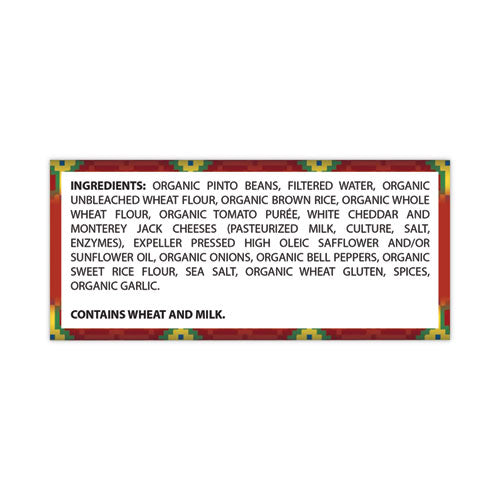 Cheddar Cheese, Bean and Rice Burrito, 6 oz Pouch, 4/Carton, Ships in 1-3 Business Days