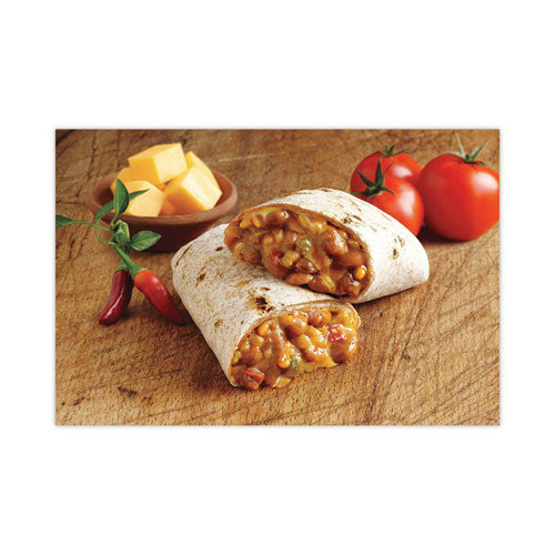 Cheddar Cheese, Bean and Rice Burrito, 6 oz Pouch, 4/Carton, Ships in 1-3 Business Days