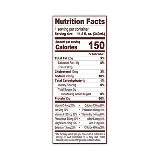 High Protein Chocolate Nutrition Shake, 11.5 oz Bottle, 12/Carton, Ships in 1-3 Business Days