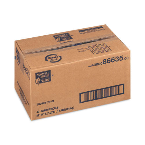 Master Blend Ground Coffee, 1.25 oz Fraction Pack, 42/Carton, Ships in 1-3 Business Days