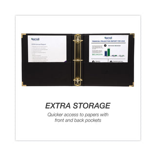 Classic Collection Ring Binder, 3 Rings, 2" Capacity, 11 x 8.5, Black