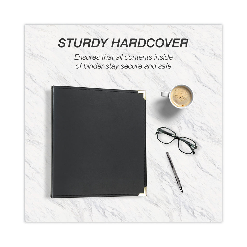 Classic Collection Ring Binder, 3 Rings, 2" Capacity, 11 x 8.5, Black