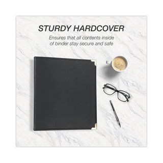 Classic Collection Ring Binder, 3 Rings, 2" Capacity, 11 x 8.5, Black