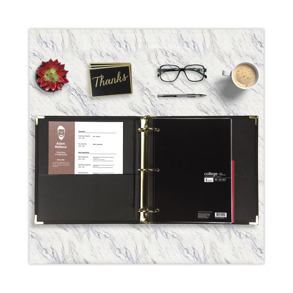 Classic Collection Ring Binder, 3 Rings, 2" Capacity, 11 x 8.5, Black