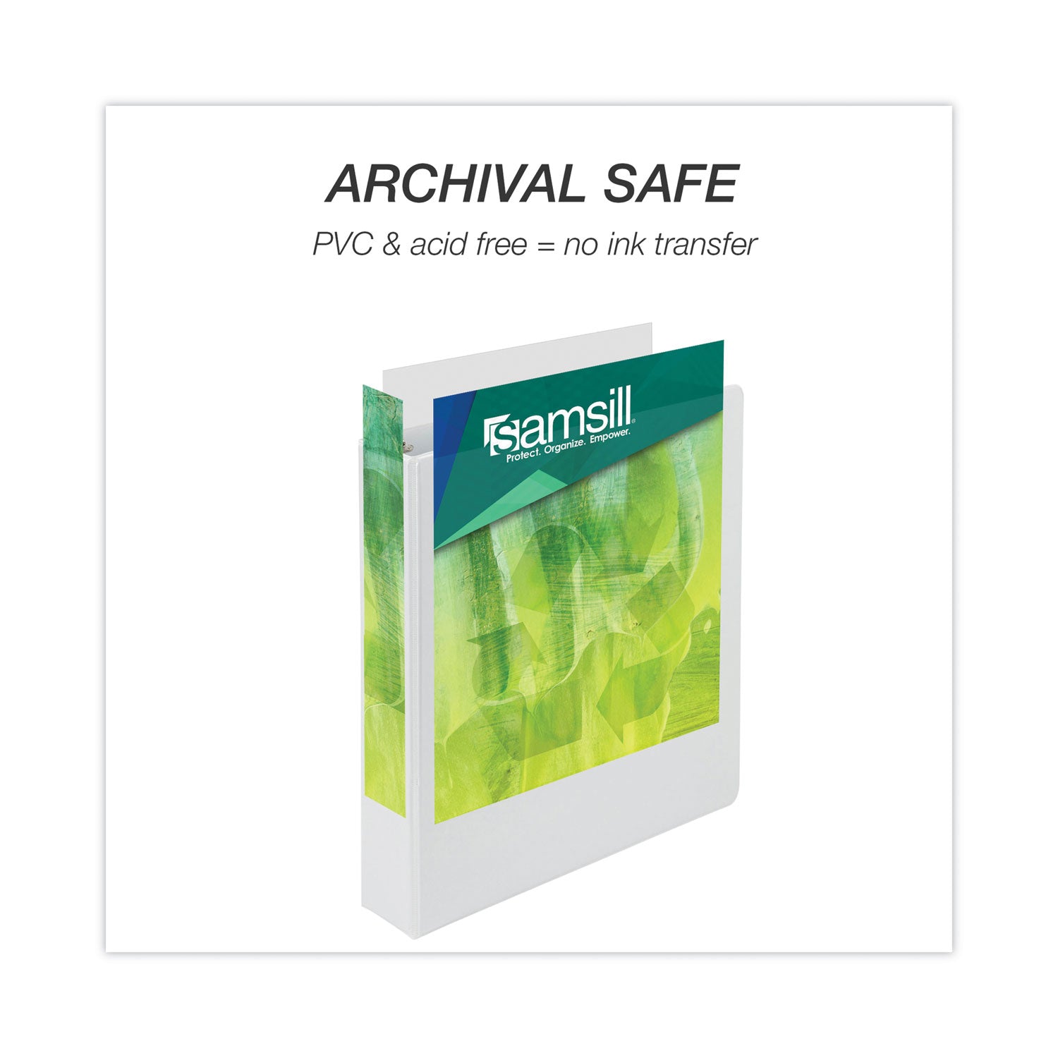 Earth's Choice Plant-Based Round Ring View Binder, 3 Rings, 1.5" Capacity, 11 x 8.5, White