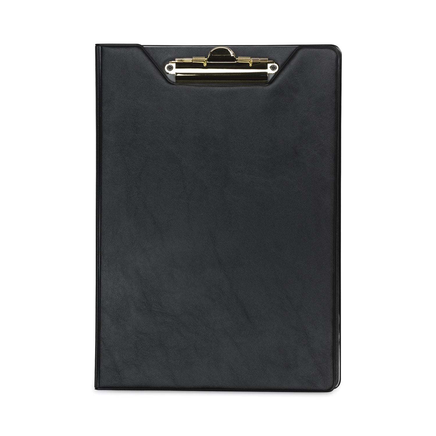 Value Padfolio, Heavyweight Sealed Vinyl, Brass Clip, Inside Front Pocket, Black - 