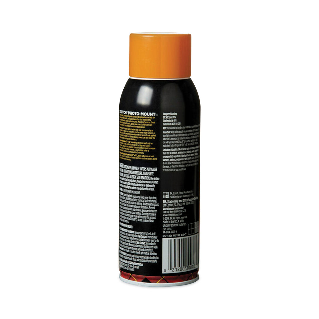 Photo Mount Spray Adhesive, 10.25 oz, Dries Clear - 