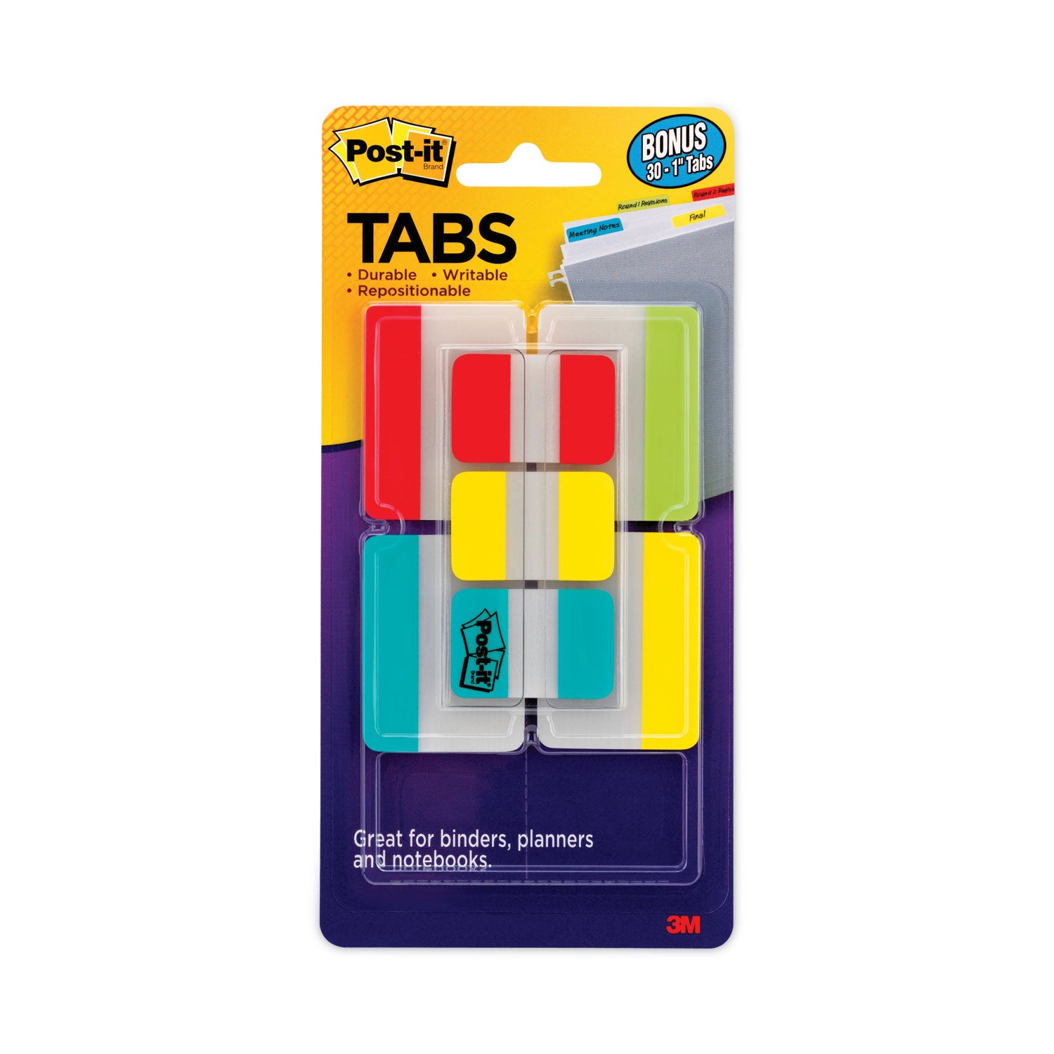 Plain Solid Color Tabs Value Pack, (66) 1/5-Cut 1" Wide, (48) 1/3-Cut 2" Wide, Assorted Colors and Sizes, 114/Pack - 