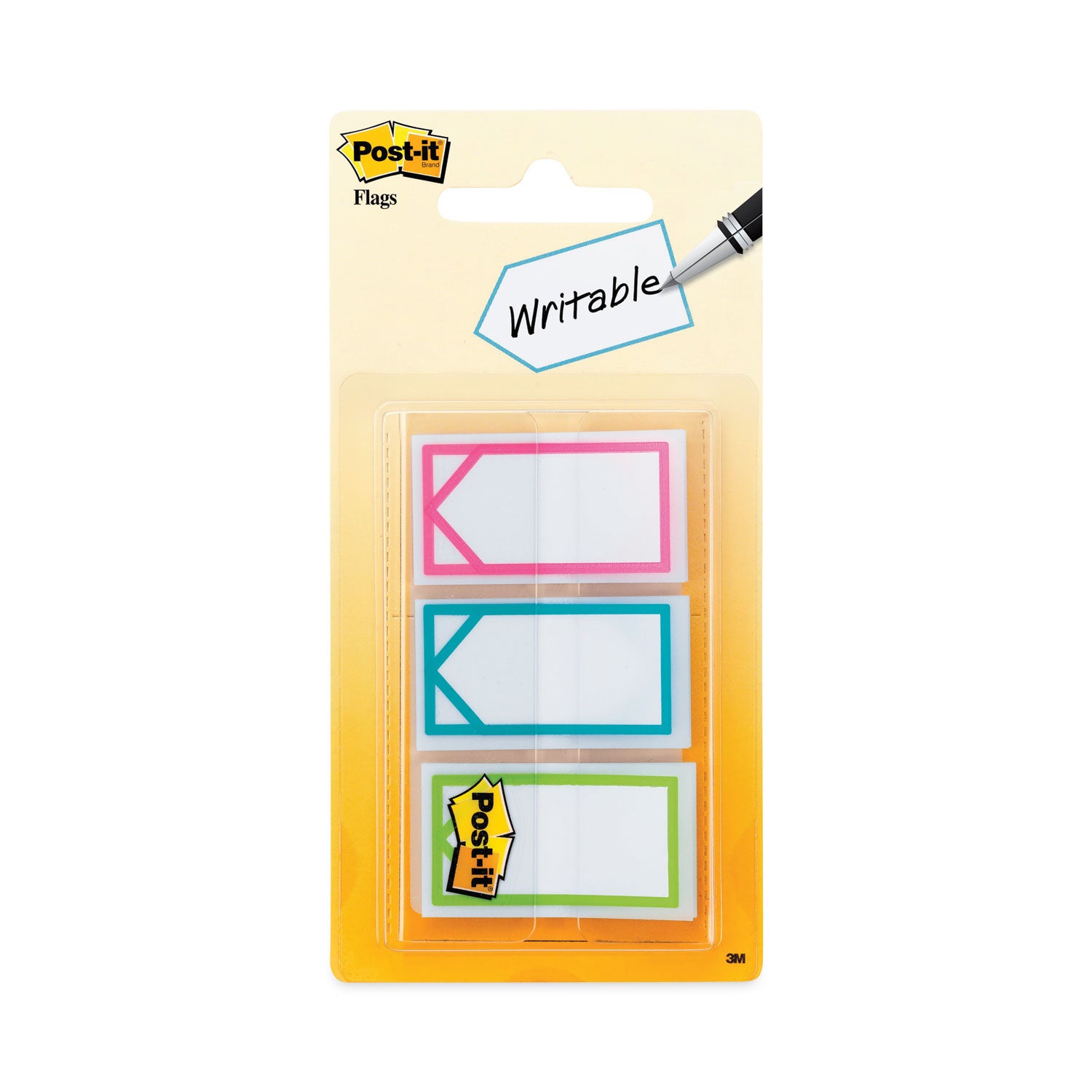Arrow 1" Page Flags, Three Assorted Bright Colors, 60/Pack - 
