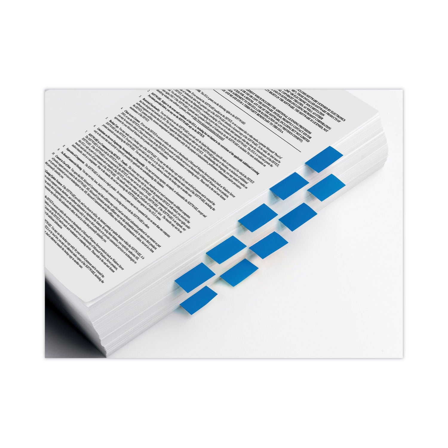 Page Flags in Desk Grip Dispenser, 1 x 1.75, Blue, 200/Dispenser - 