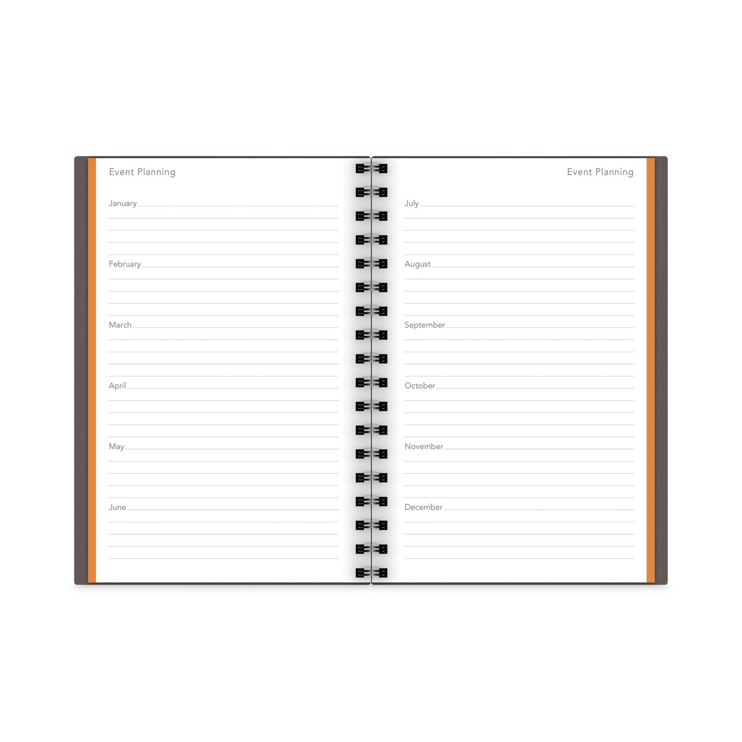 Plan. Write. Remember. Planning Notebook Two Days Per Page , 9 x 6, Gray Cover, Undated - 