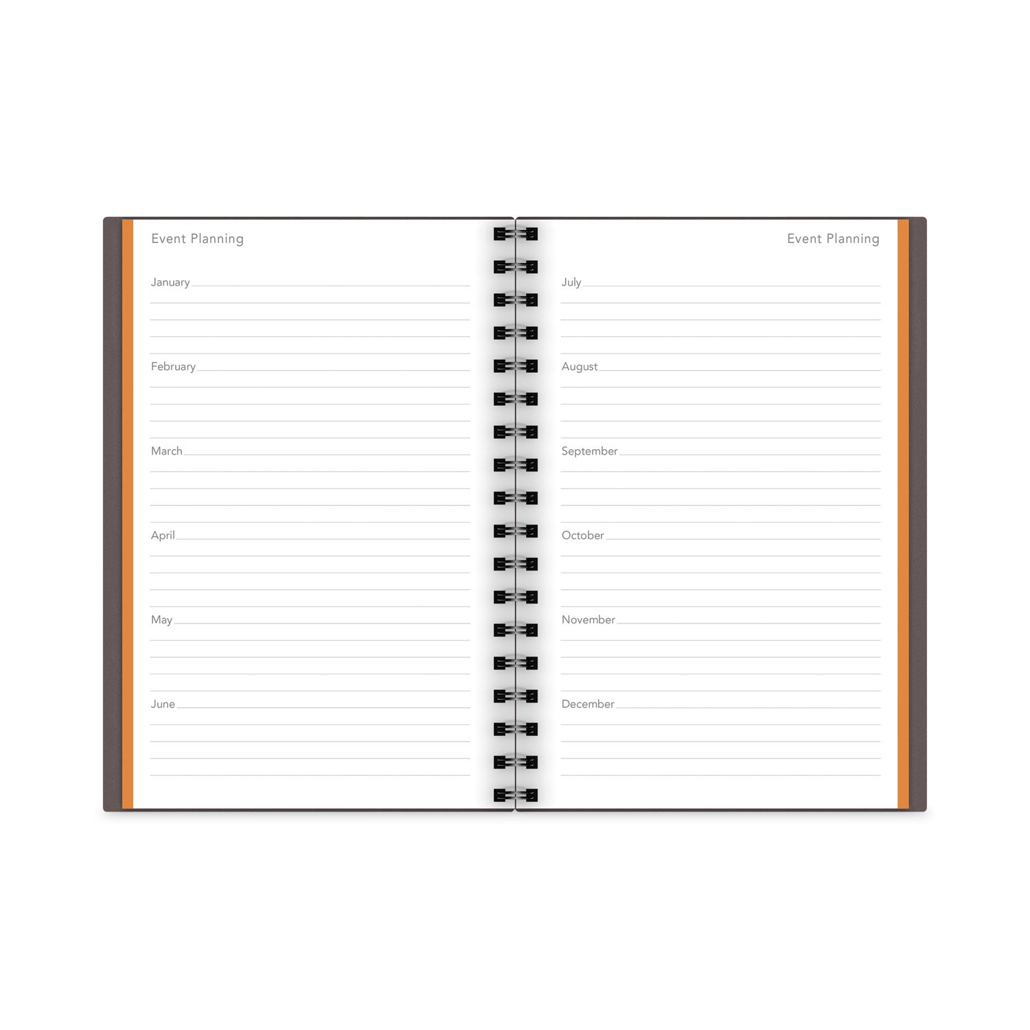 Plan. Write. Remember. Planning Notebook Two Days Per Page , 9 x 6, Gray Cover, Undated - 