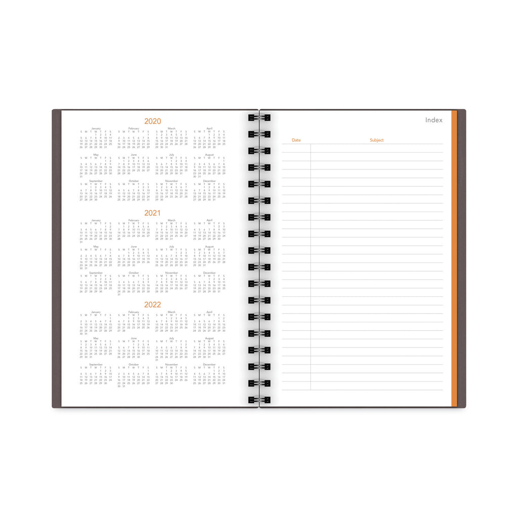 Plan. Write. Remember. Planning Notebook Two Days Per Page , 9 x 6, Gray Cover, Undated - 