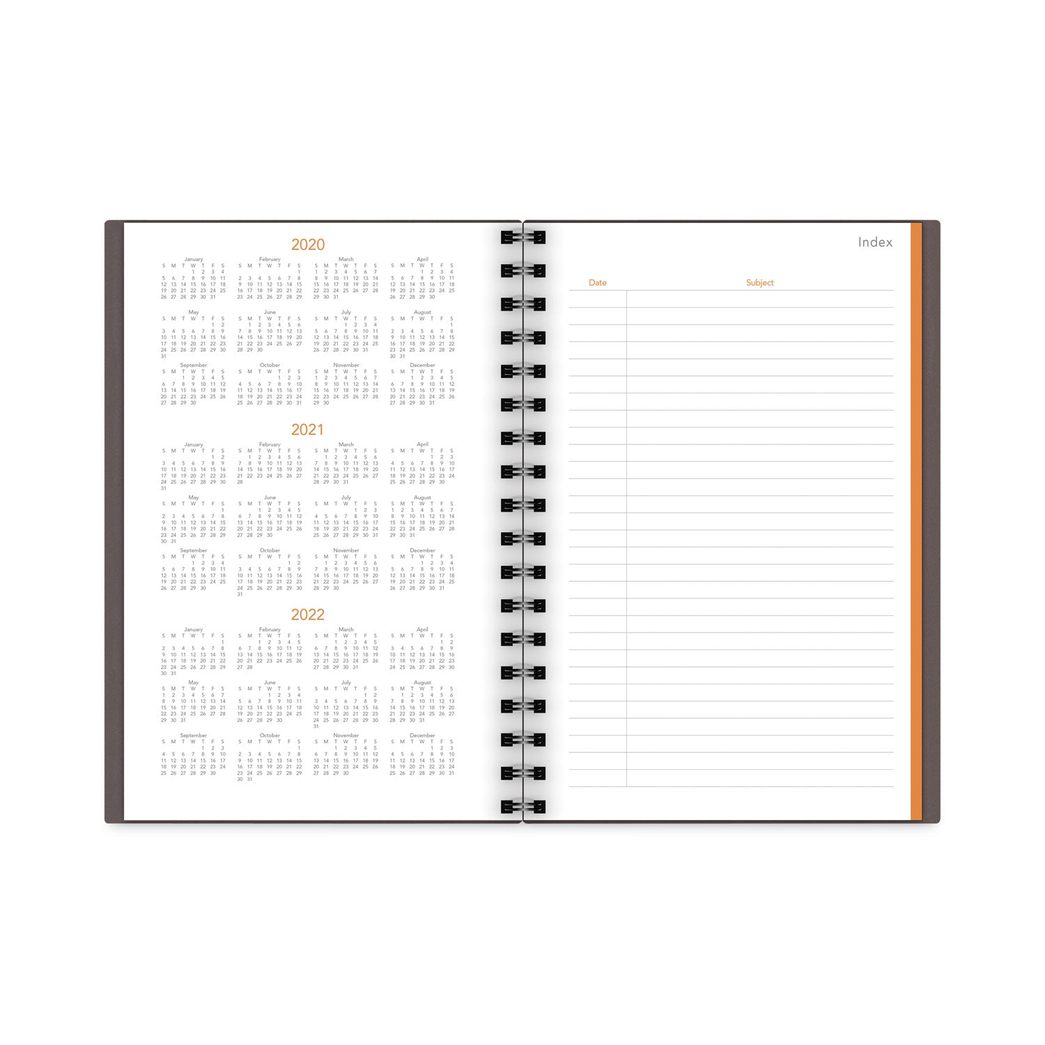 Plan. Write. Remember. Planning Notebook Two Days Per Page , 9 x 6, Gray Cover, Undated - 