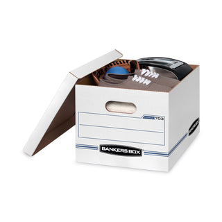 STOR/FILE Storage Box, Letter/Legal Files, 12.5" x 16.25" x 10.5", White, 6/Pack - 