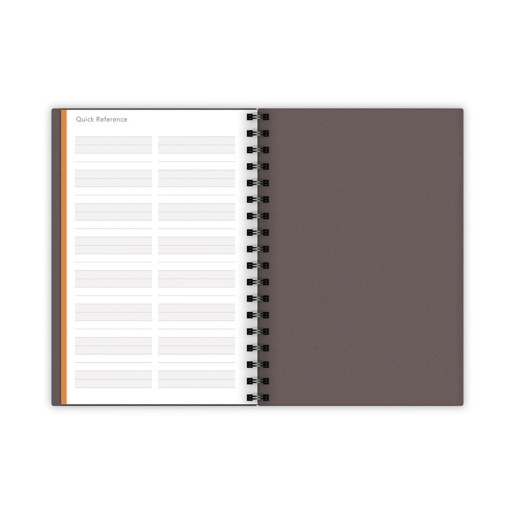 Plan. Write. Remember. Planning Notebook Two Days Per Page , 9 x 6, Gray Cover, Undated - 