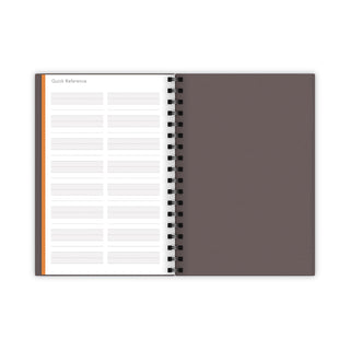 Plan. Write. Remember. Planning Notebook Two Days Per Page , 9 x 6, Gray Cover, Undated - 