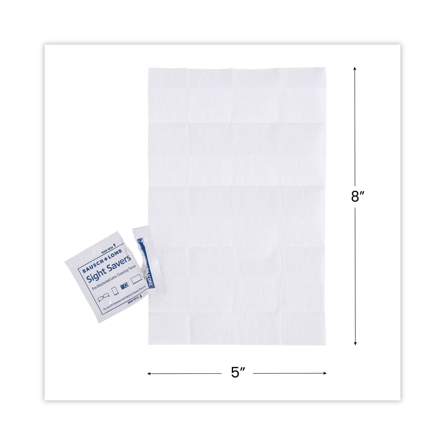 Sight Savers Premoistened Lens Cleaning Tissues, 8 x 5, 100/Box, 10 Box/Carton