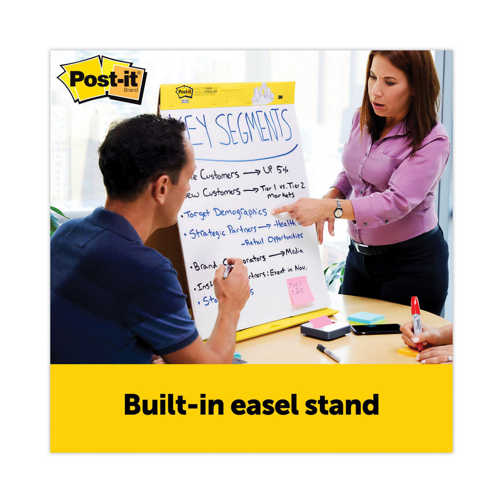 Original Tabletop Easel Pad with Self-Stick Sheets, Unruled, 20 x 23, White, 20 Sheets