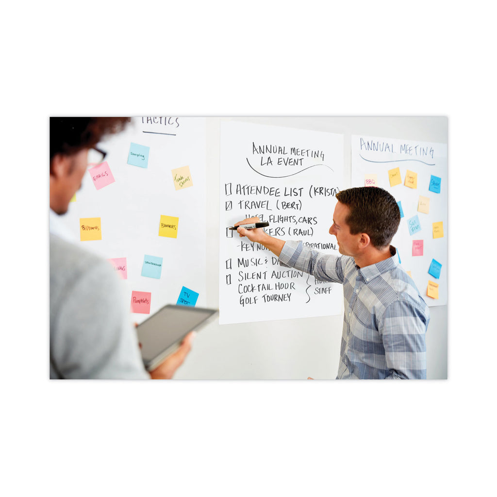Self-Stick Wall Pad, Unruled, 20 x 23, White, 20 Sheets/Pad, 2 Pads/Pack, 2 Packs/Carton