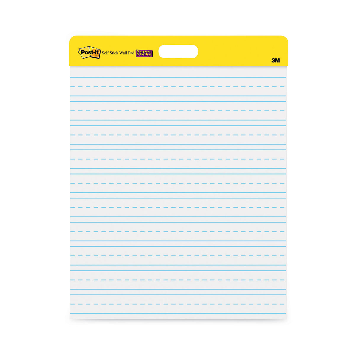 Self-Stick Wall Pad, Manuscript Format (Primary 3" Rule), 20 x 23, White, 20 Sheets, 2/Pack