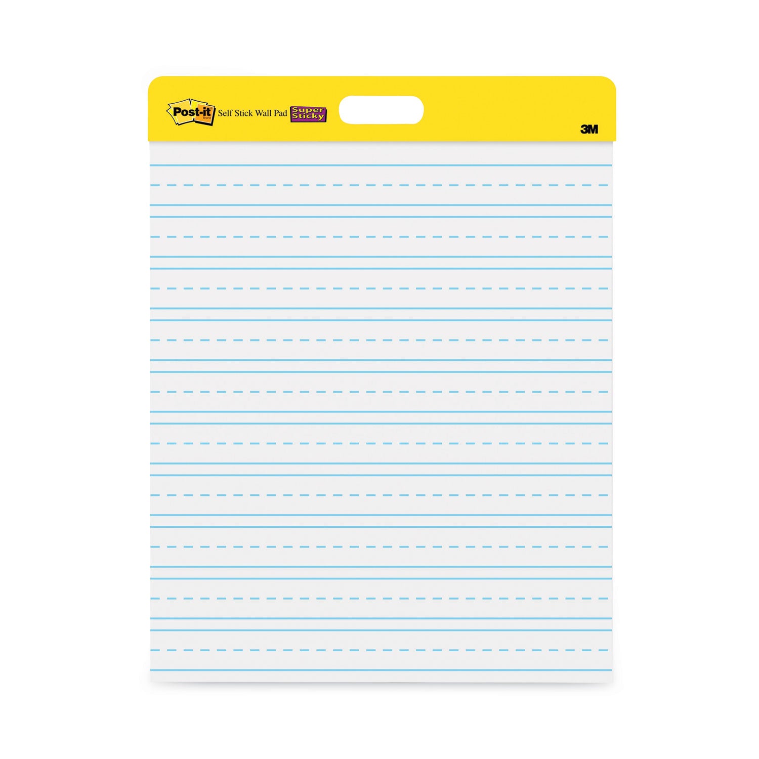 Self-Stick Wall Pad, Manuscript Format (Primary 3" Rule), 20 x 23, White, 20 Sheets, 2/Pack - 