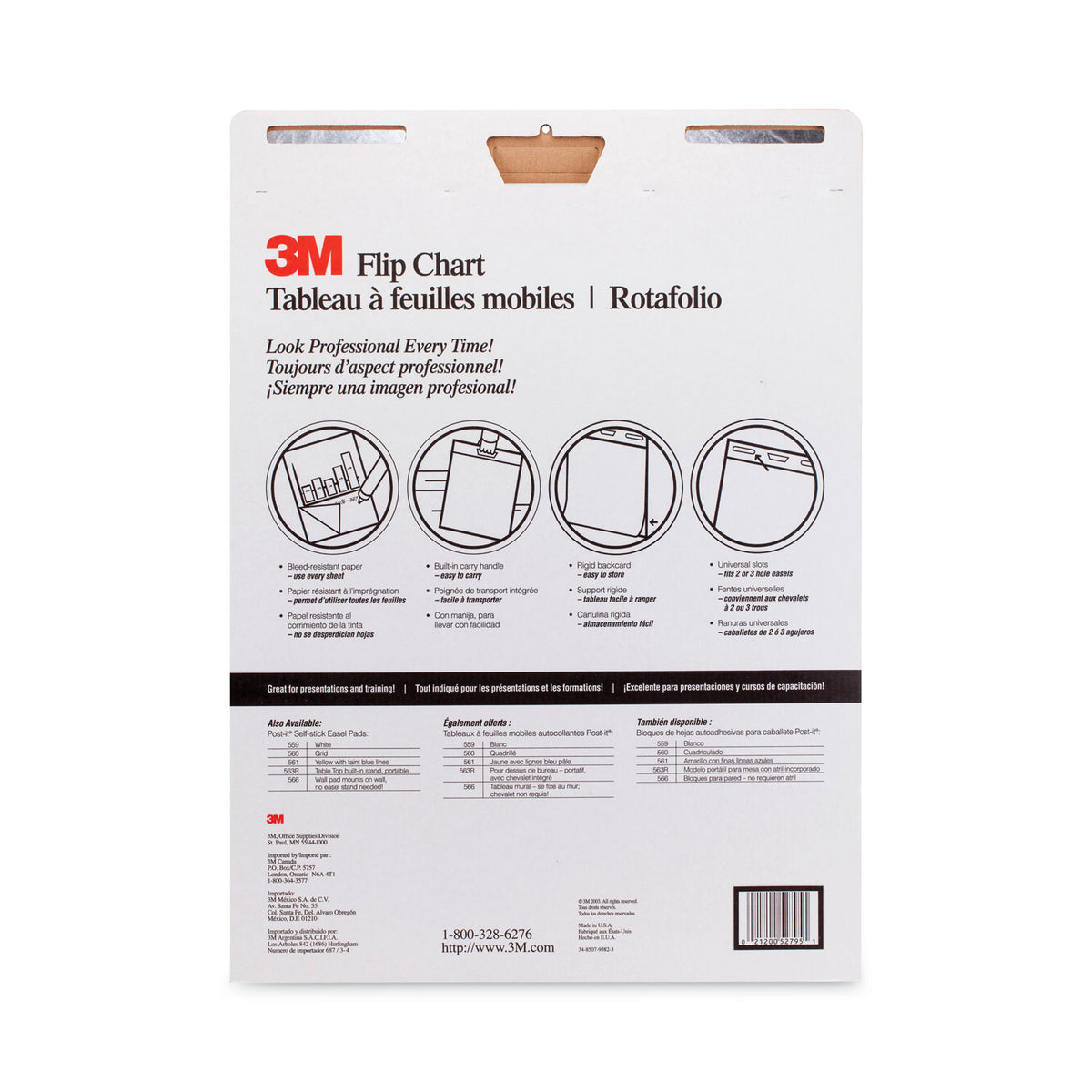 Professional Flip Chart, Unruled, 25 x 30, White, 40 Sheets, 2/Carton