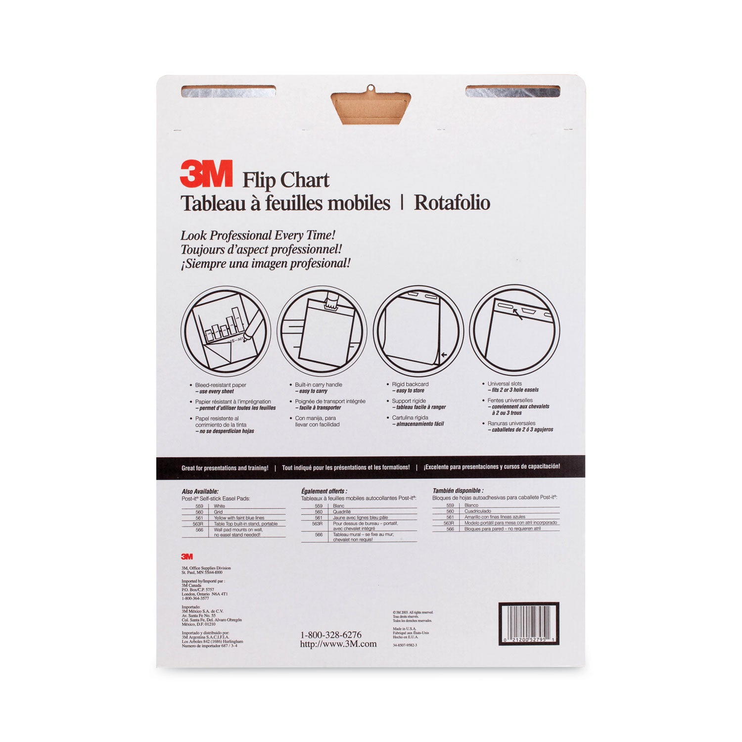 Professional Flip Chart, Unruled, 25 x 30, White, 40 Sheets, 2/Carton