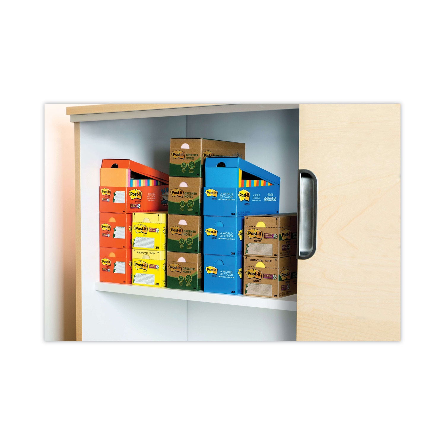 Original Recycled Note Pad Cabinet Pack, 3" x 3", Canary Yellow, 75 Sheets/Pad, 24 Pads/Pack - 
