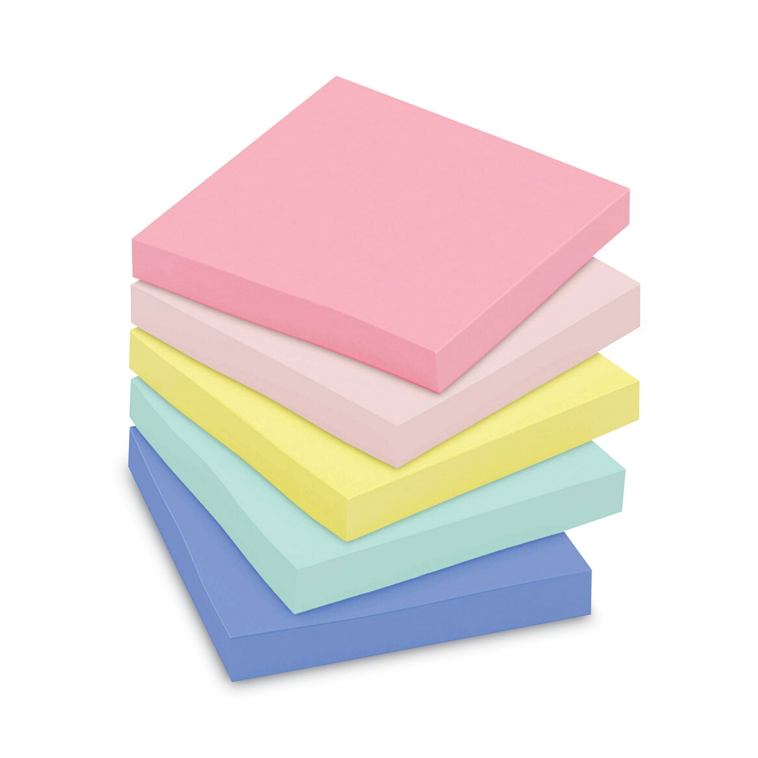 Original Recycled Note Pads, 3" x 3", Sweet Sprinkles Collection Colors, 100 Sheets/Pad, 12 Pads/Pack - 