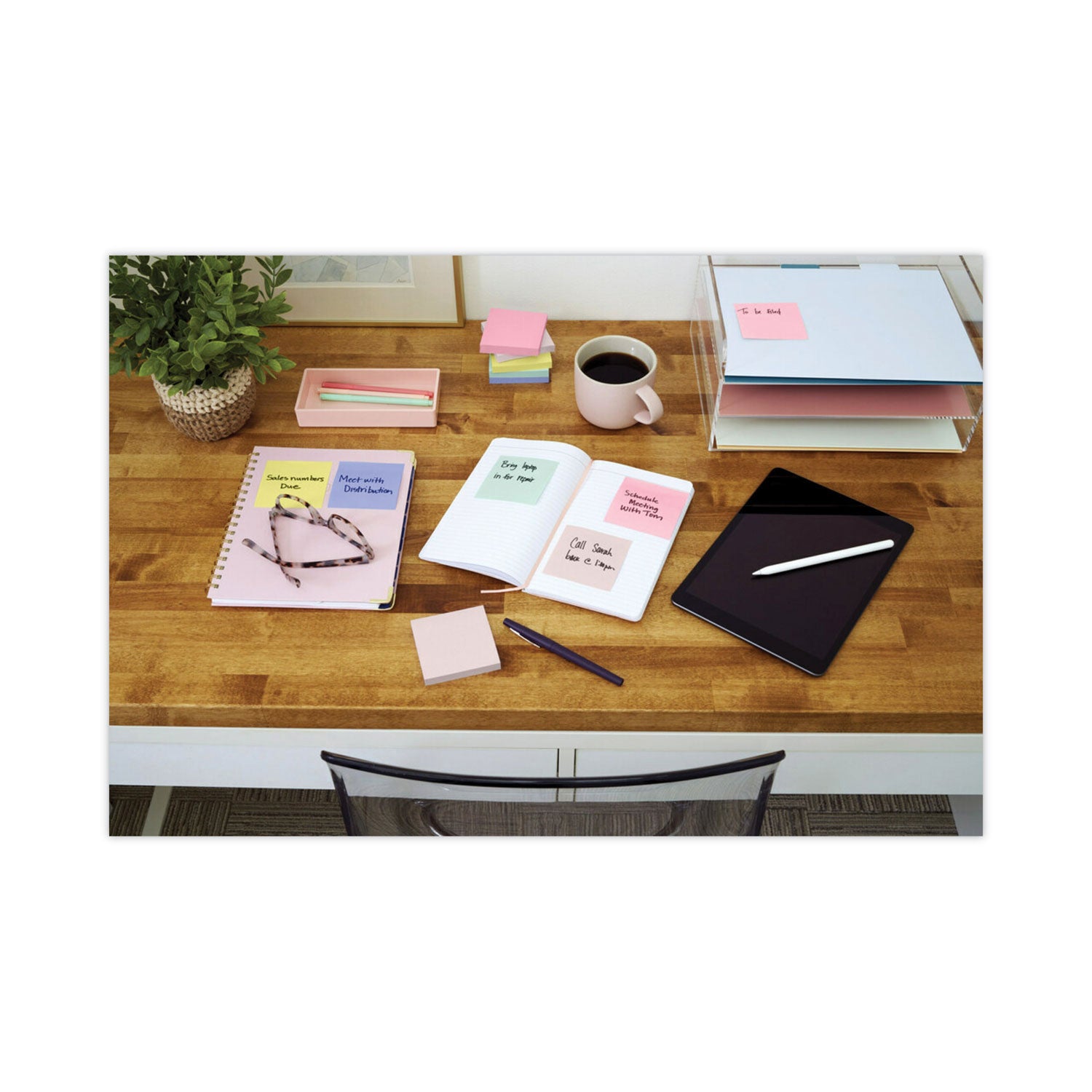 Original Recycled Note Pads, 3" x 3", Sweet Sprinkles Collection Colors, 100 Sheets/Pad, 12 Pads/Pack