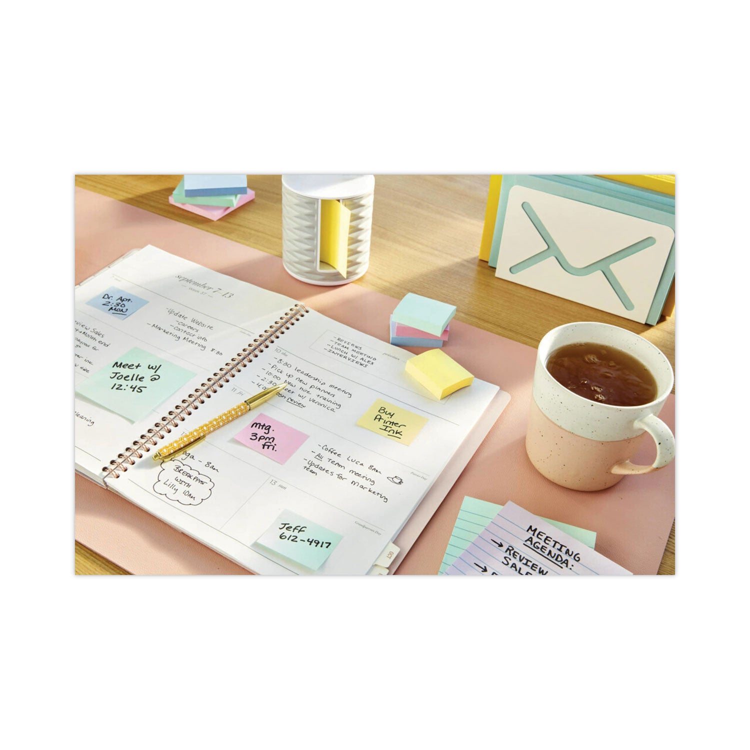 Original Recycled Note Pads, 3" x 3", Sweet Sprinkles Collection Colors, 100 Sheets/Pad, 12 Pads/Pack