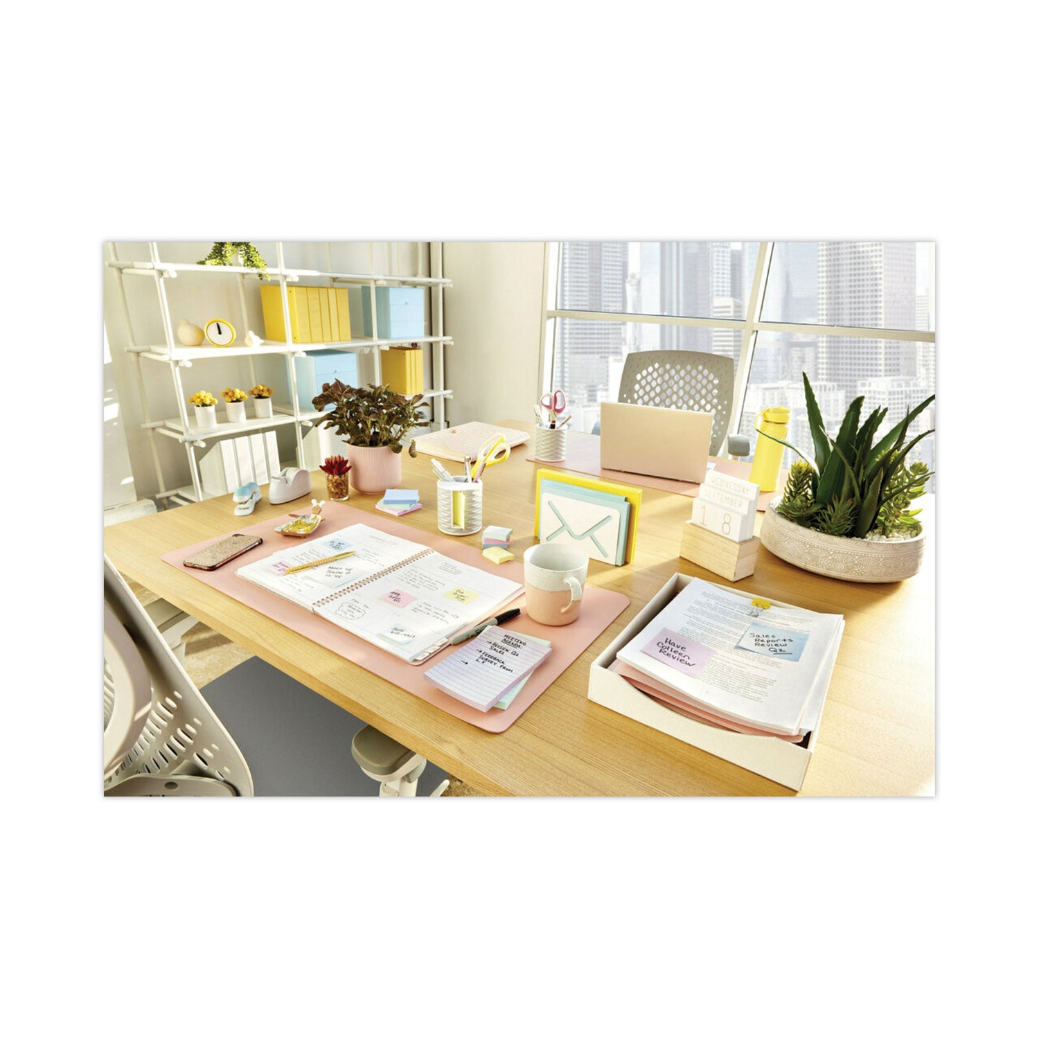 Original Recycled Note Pads, 3" x 3", Sweet Sprinkles Collection Colors, 100 Sheets/Pad, 12 Pads/Pack