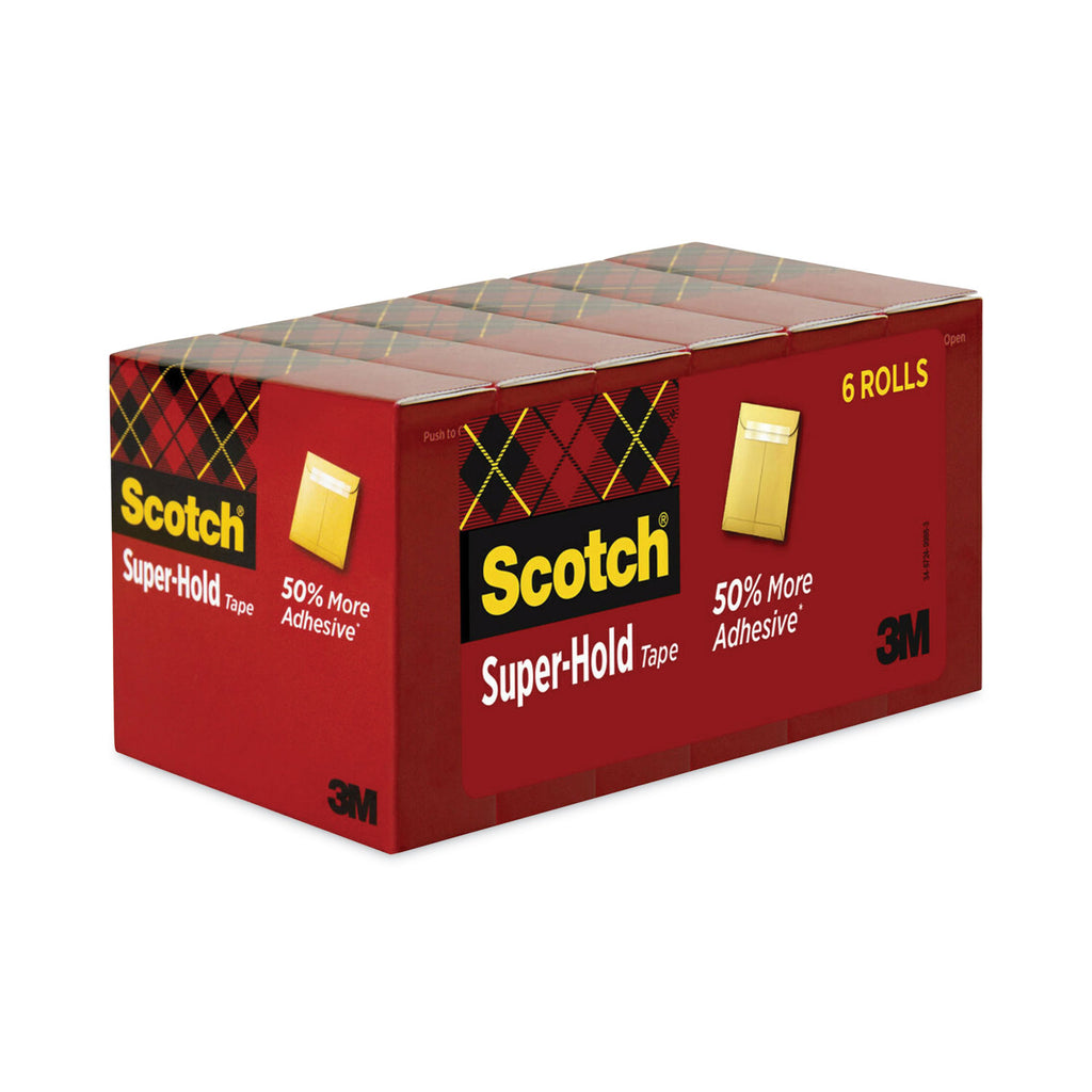 Super-Hold Tape Refill, 1" Core, 0.75" x 27.77 yds, Transparent, 6/Pack