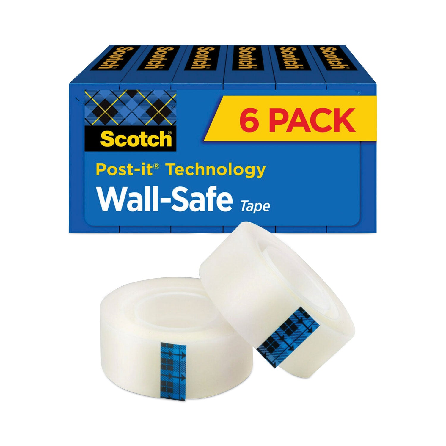 wall-safe-tape-1-core-075-x-6666-ft-clear-6-pack_mmm813s6 - 1