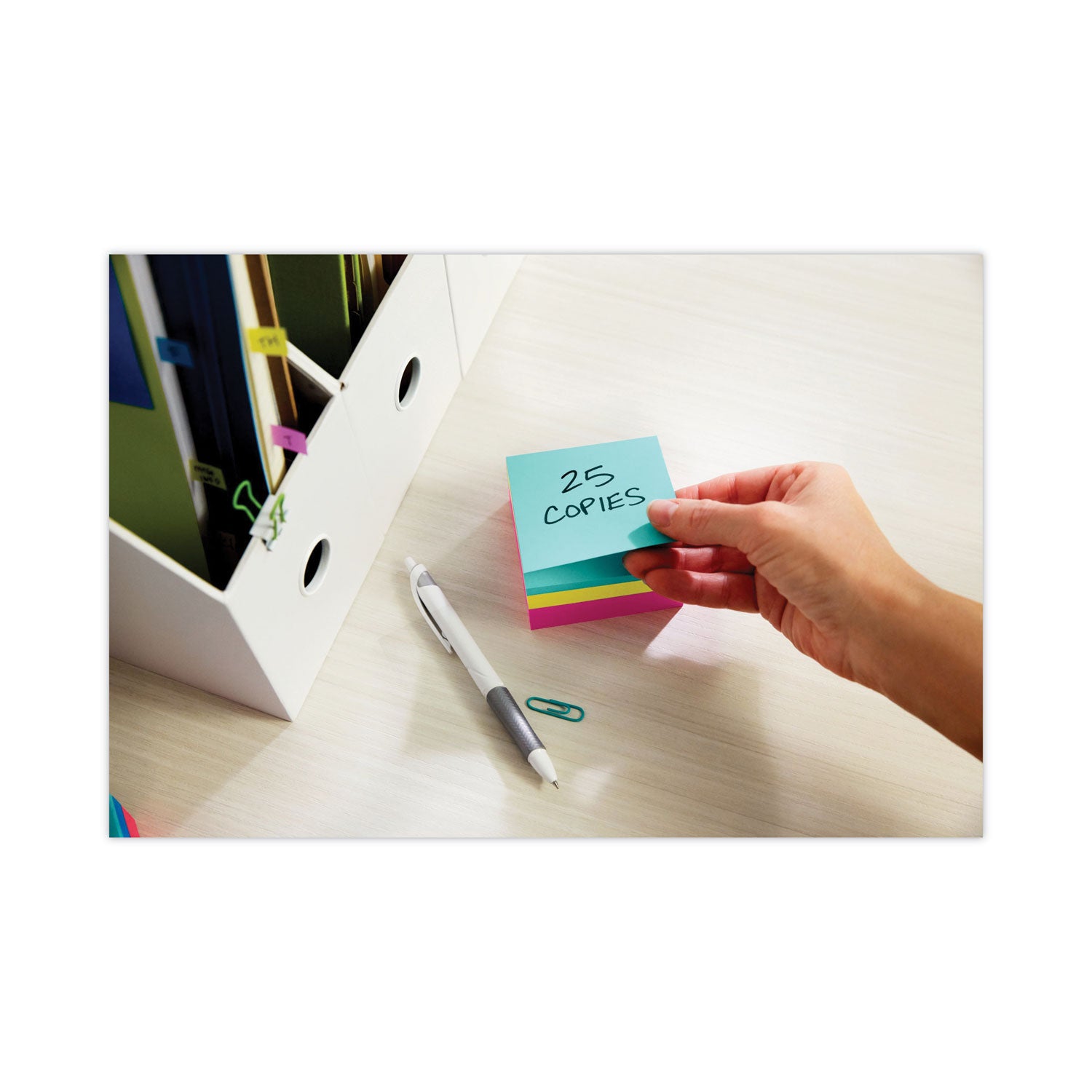Original Cubes, 3" x 3", Aqua Wave Collection, 400 Sheets/Cube - 