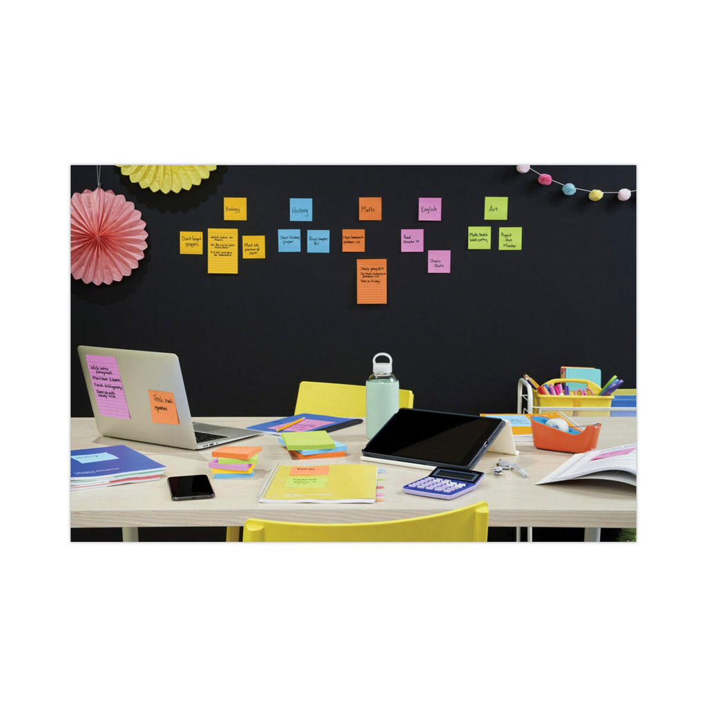 Pads in Energy Boost Collection Colors, Note Ruled, 5" x 8", 45 Sheets/Pad, 4 Pads/Pack