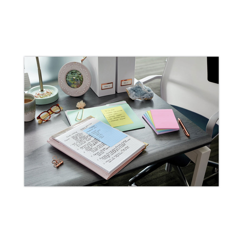 Original Pads in Beachside Cafe Collection Colors, Note Ruled, 4" x 6", 100 Sheets/Pad, 5 Pads/Pack - 