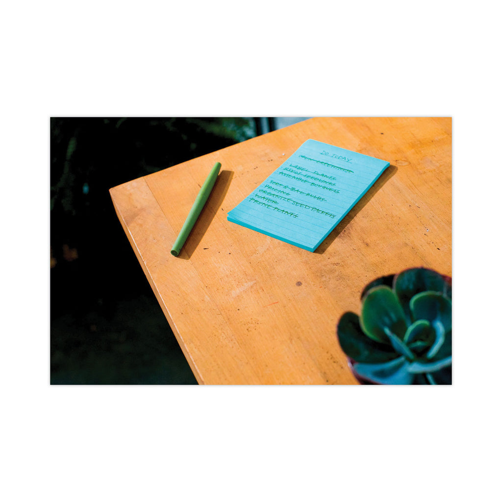 Original Pads in Beachside Cafe Collection Colors, Note Ruled, 4" x 6", 100 Sheets/Pad, 5 Pads/Pack - 