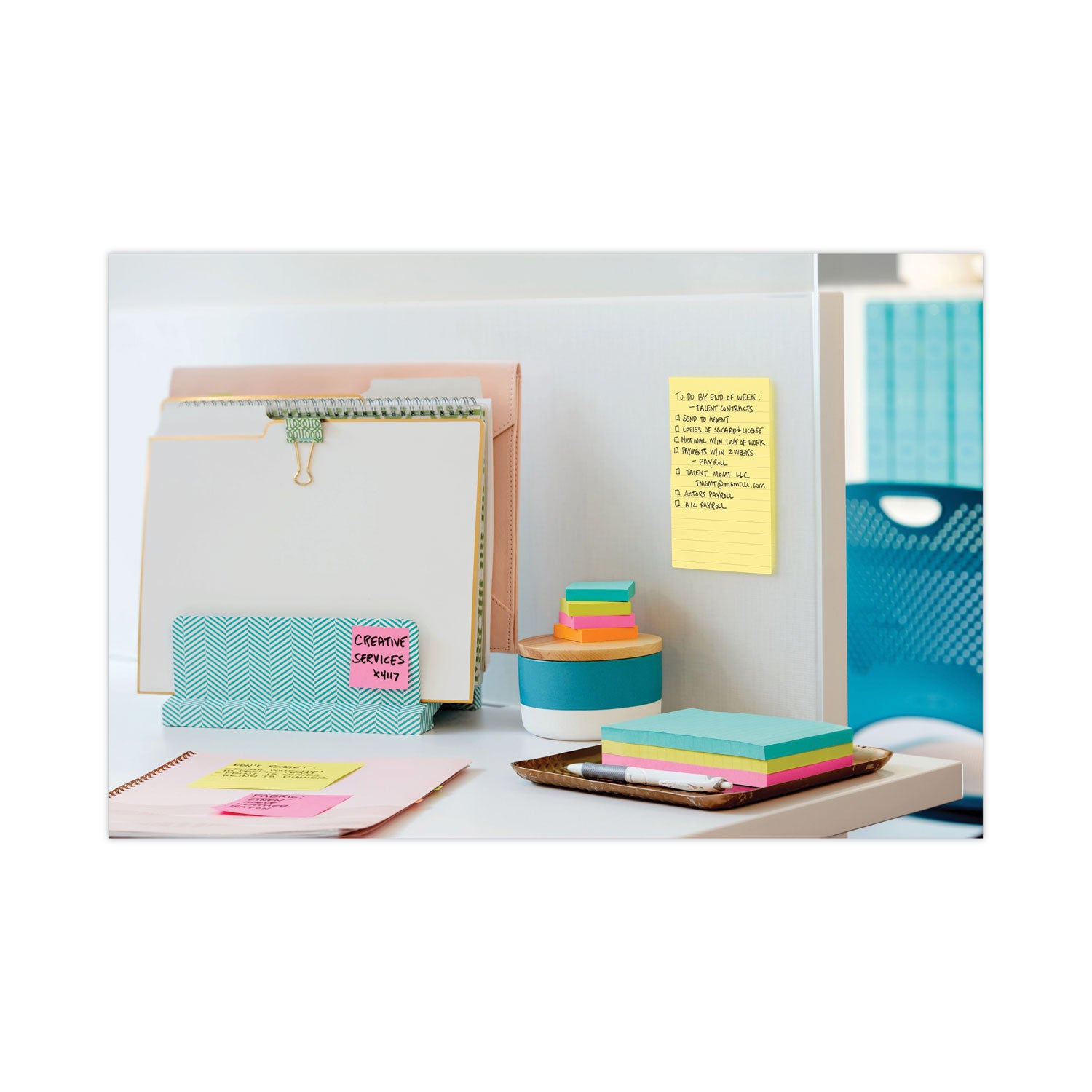 Pads in Canary Yellow, Note Ruled, 4" x 6", 90 Sheets/Pad, 5 Pads/Pack - 
